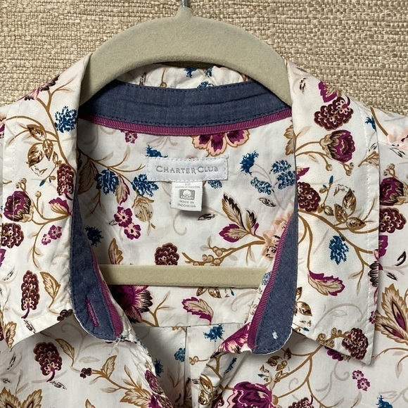 Charter Club floral blouse - Picture 2 of 12
